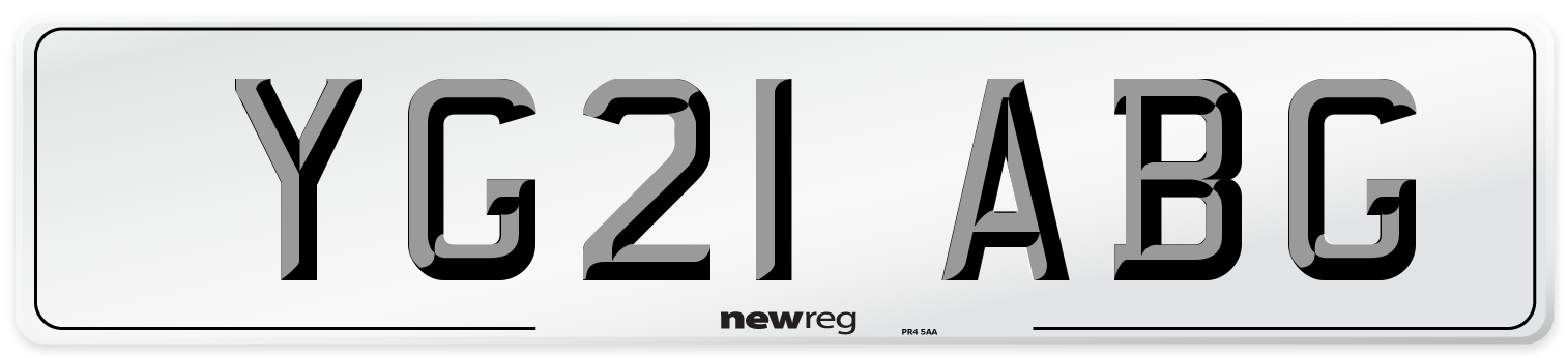 YG21 ABG Number Plate from New Reg